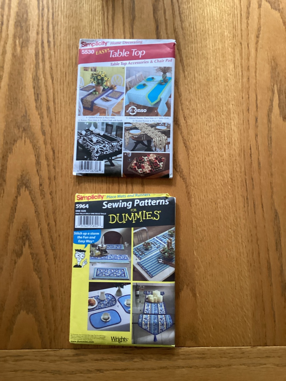 Simplicity Sewing Patterns placemats /runners